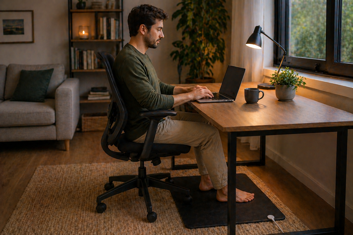 Using a Grounding Mat While Working from Home